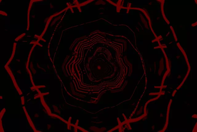 3:2 surface 60fps neon tunnel red pulsating star vortex screensaver vj loop