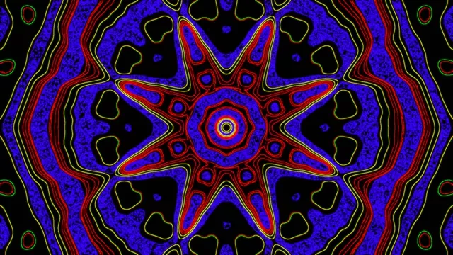 4k uhd 60fps screensaver neon tunnel red kaleidoscope vj loop