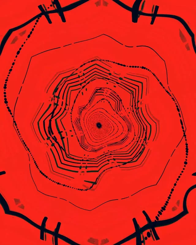 4:5 instagram neon tunnel 60fps screensaver red pulsating vj animation