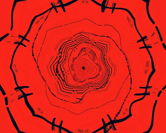 5:4 industrial neon tunnel 60fps screensaver red diamond vj animation