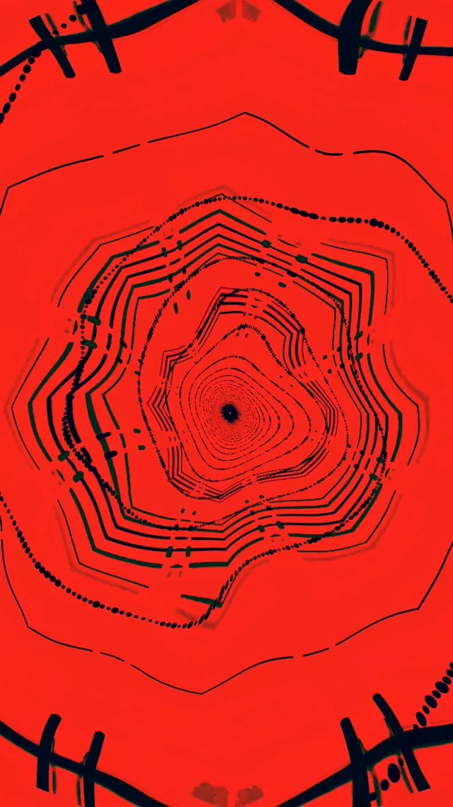 9:16 reels neon tunnel 60fps screensaver crimson mandala motion background