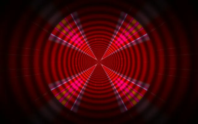 neon tunnel 16:10 macbook 60fps screensaver red spiral vj animation
