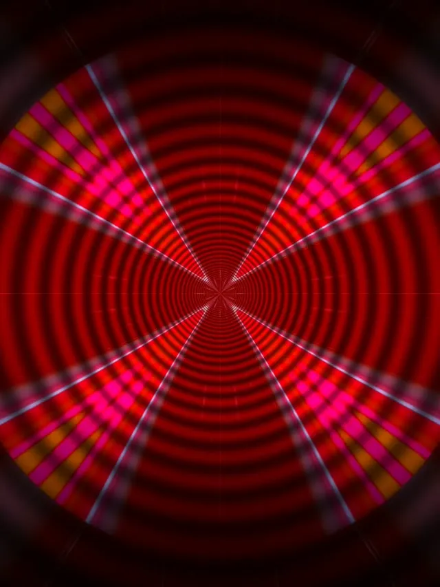 neon tunnel 3:4 ipad portrait 60fps screensaver red vortex motion