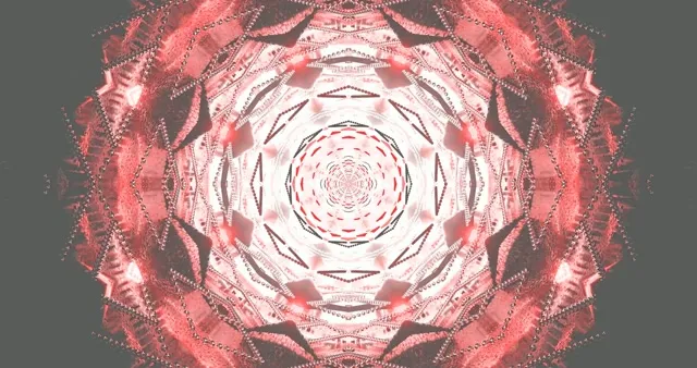 4k uhd 60fps screensaver neon tunnel red mandala vj loop