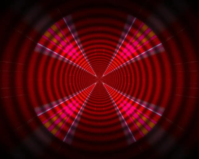 neon tunnel 5:4 industrial 60fps screensaver red hexagon vj loop