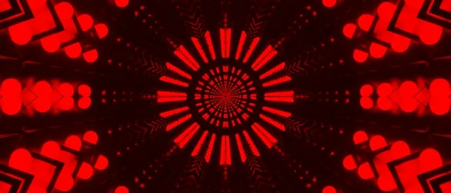 neon tunnel 21:9 ultrawide 60fps screensaver red mandala vj animation