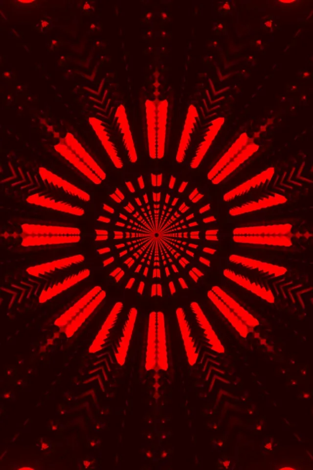 neon tunnel 2:3 photo portrait 60fps screensaver red kaleidoscope vj loop