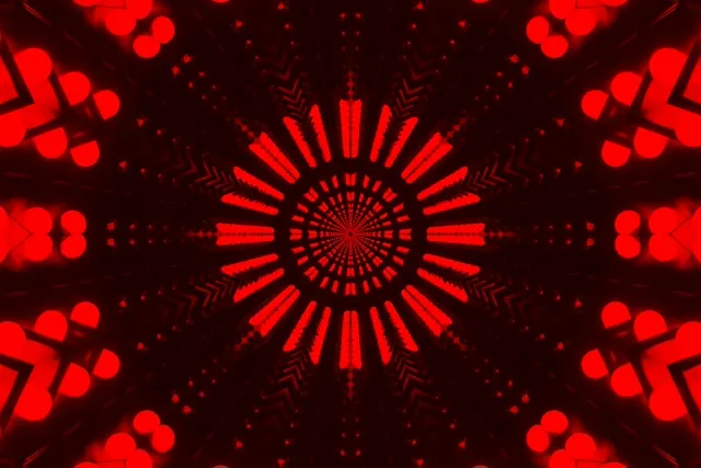 neon tunnel 3:2 surface 60fps screensaver pulsating red rays vj loop