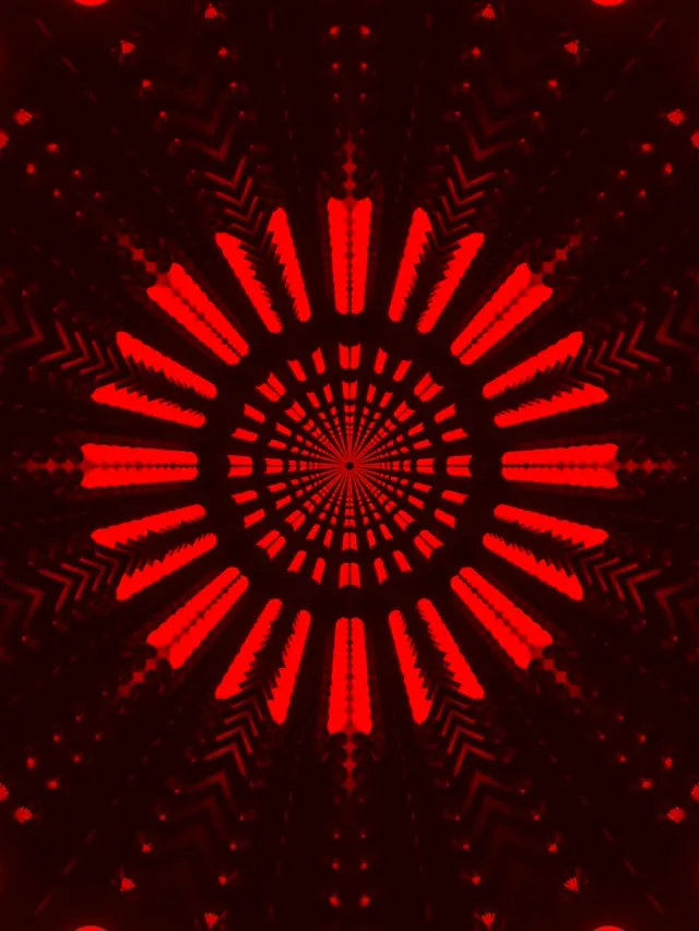 neon tunnel 3:4 ipad portrait 60fps screensaver crimson spiral vj animation
