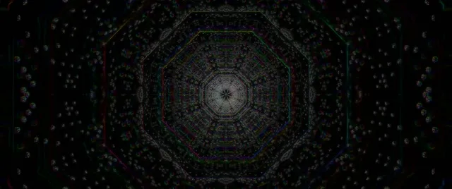 neon tunnel 2.39:1 cinemascope 60fps screensaver kaleidoscope vj loop