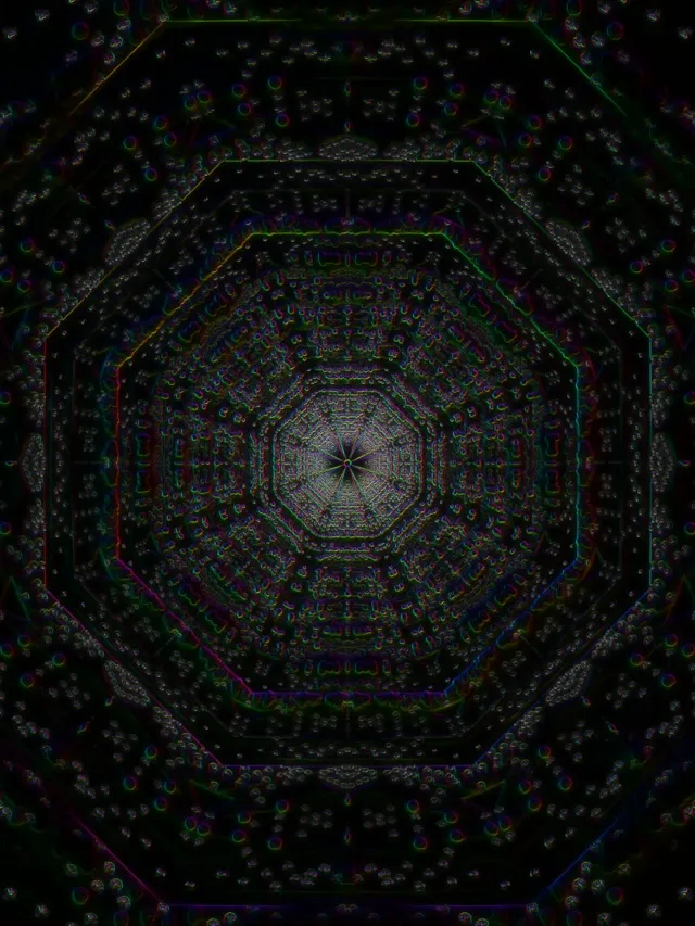 neon tunnel 3:4 ipad portrait 60fps screensaver symmetrical vj animation