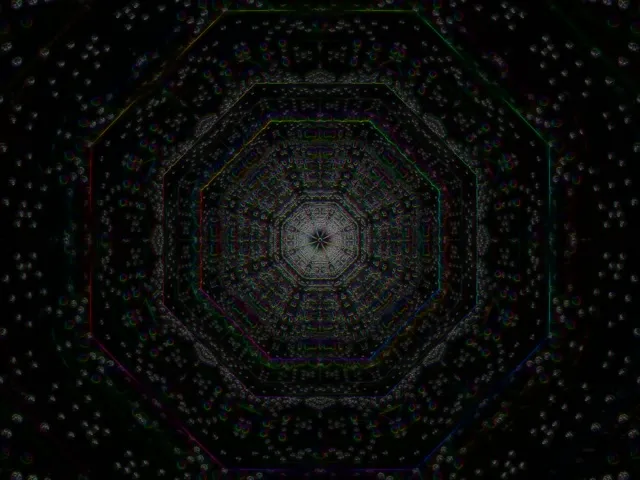 neon tunnel 4:3 classic 60fps screensaver octagon pulsate vj loop