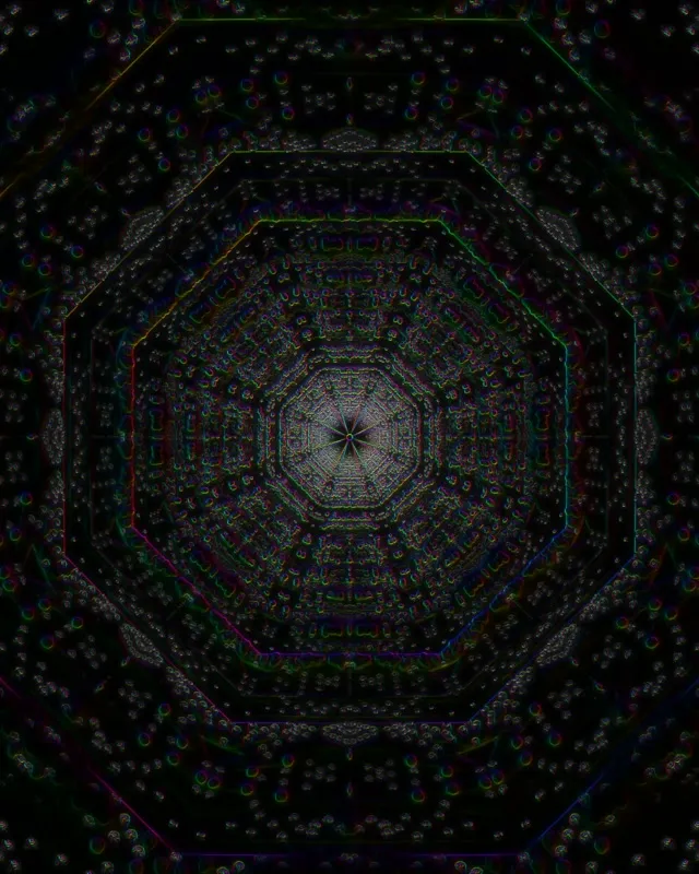 neon tunnel 4:5 instagram 60fps screensaver red pulsating hexagon vj loop