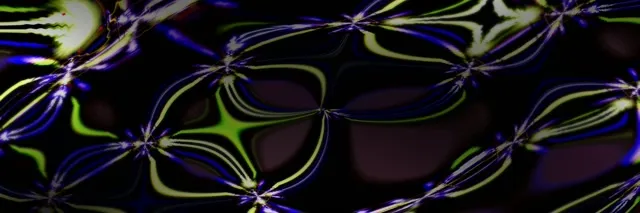 3:1 Triple Wide 60fps neon tunnel screensaver vj loop golden blue symmetry patterns