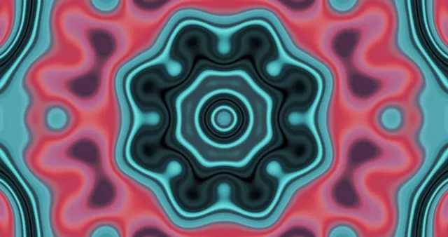 4k uhd 60fps screensaver neon tunnel vj loop cyan magenta mandala