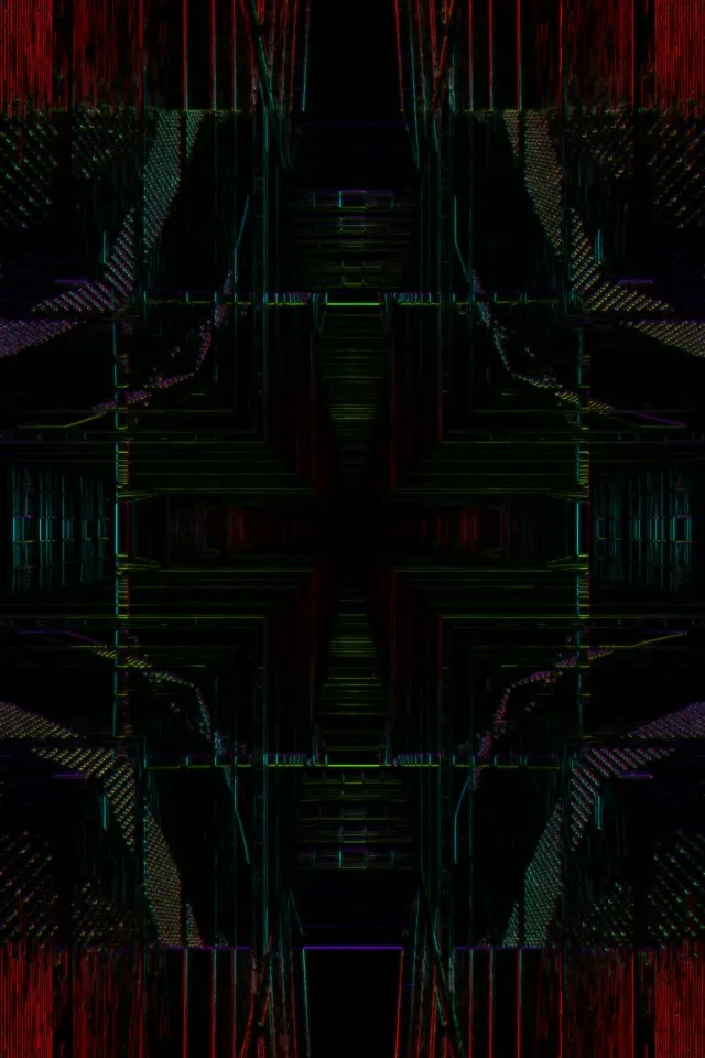 neon tunnel 2:3 photo portrait 60fps screensaver vj animation symmetrical