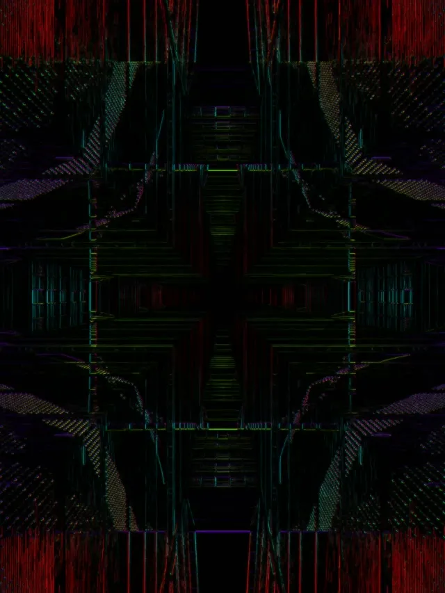neon tunnel 3:4 ipad portrait 60fps screensaver vj loop radial kaleidoscope
