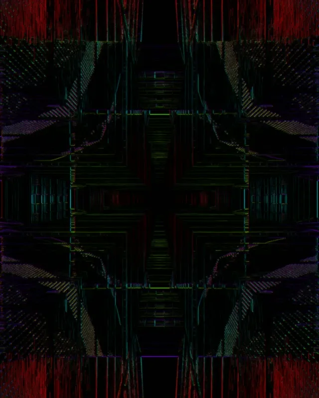 neon tunnel 4:5 instagram 60fps screensaver vj animation red diamond