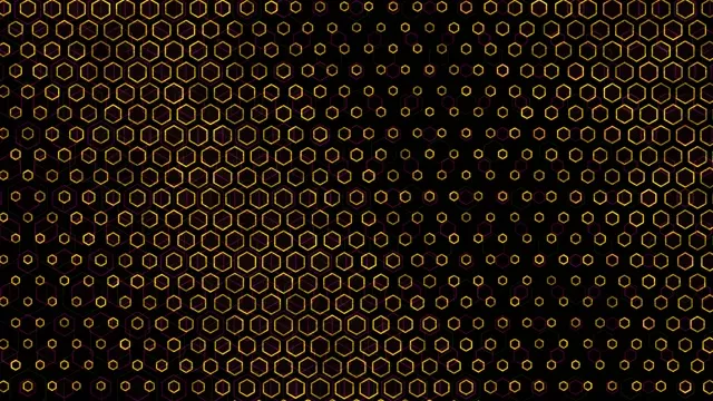 4K UHD 60fps Screensaver Neon Tunnel Vj Loop Gold Hexagons