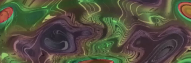 3:1 Triple Wide 60fps neon tunnel screensaver motion background green eye