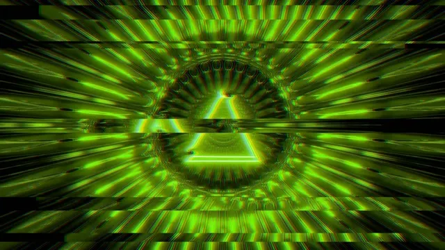 4k uhd 60fps screensaver neon tunnel vj loop green geometric