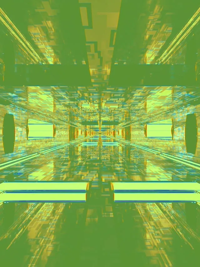 neon tunnel 3:4 ipad portrait 60fps screensaver vj animation green vortex