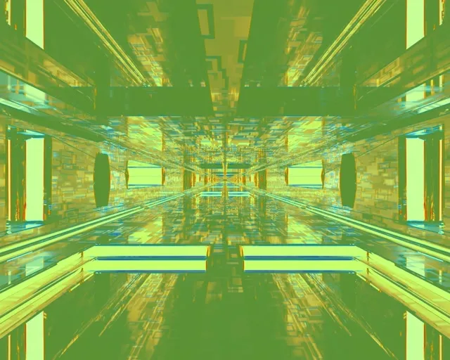 neon tunnel 5:4 industrial 60fps screensaver vj loop cyan geometry tunnel