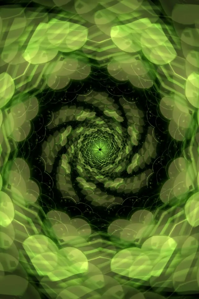 2:3 photo portrait 60fps neon tunnel screensaver background for edits green tunnel