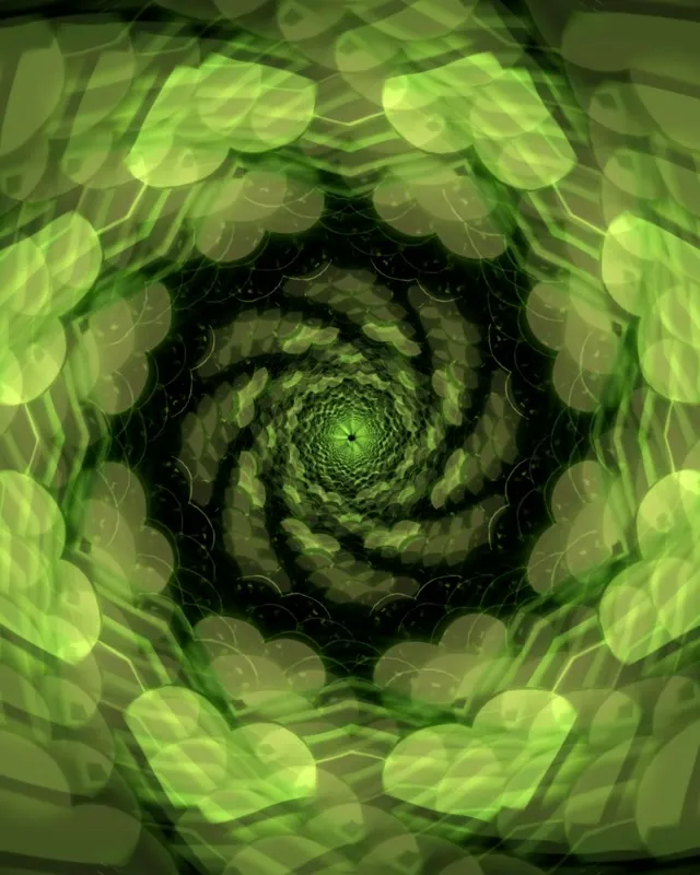 4:5 instagram 60fps neon tunnel screensaver background for edits green mandala rays