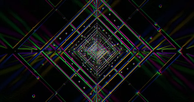 4k uhd 60fps screensaver neon tunnel vj loop kaleidoscope