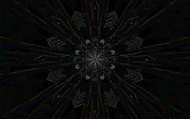 neon tunnel 16:10 macbook 60fps screensaver vj loop diamond kaleidoscope pattern