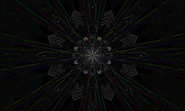 neon tunnel 5:3 wide 60fps screensaver vj loop red fractal kaleidoscope mandala