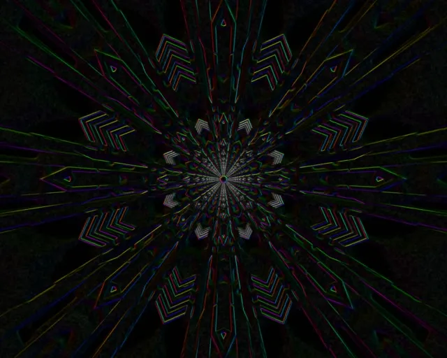 neon tunnel 5:4 industrial 60fps screensaver vj animation symmetrical star pattern