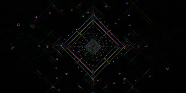 neon tunnel 2:1 univisium 60fps screensaver motion background blue purple kaleidoscope spiral