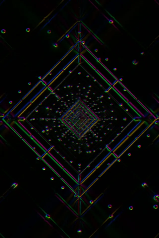 neon tunnel 2:3 photo portrait 60fps screensaver live wallpaper cyan blue kaleidoscope spiral