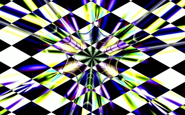 neon tunnel 16:10 macbook 60fps screensaver vj loop bright pink blue diamond rays