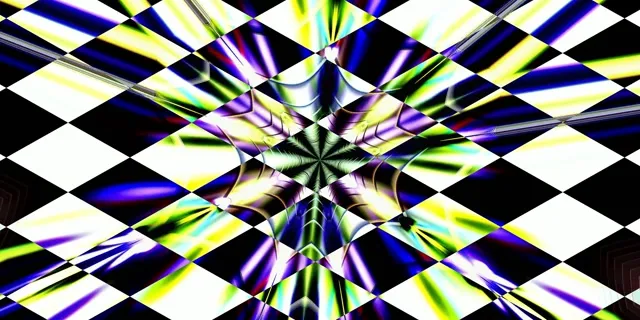 neon tunnel 2:1 univisium 60fps screensaver live wallpaper cyan yellow spiral tunnel