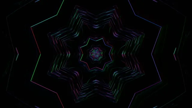 4k uhd 60fps screensaver neon tunnel vj loop multicolor kaleidoscope