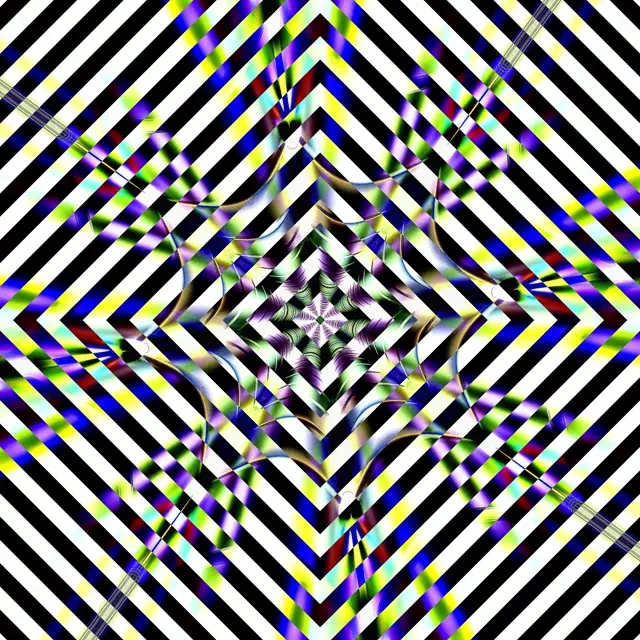 Neon tunnel geometric mandala 1:1 Square 60fps screensaver vj loop