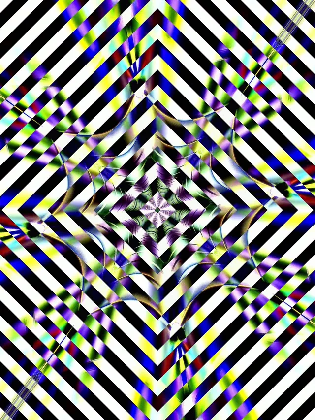 Neon tunnel kaleidoscope swirl 3:4 iPad Portrait 60fps screensaver motion background