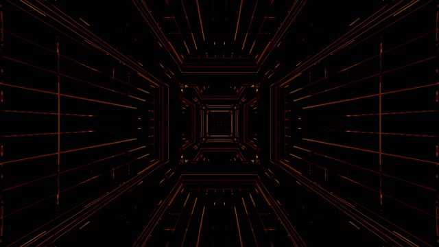 4K UHD 60fps screensaver neon tunnel vj loop pc orange geometric