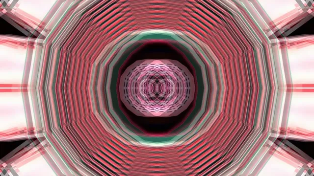 4K UHD 60fps Screensaver Neon Tunnel VJ Loop Pink Geometric