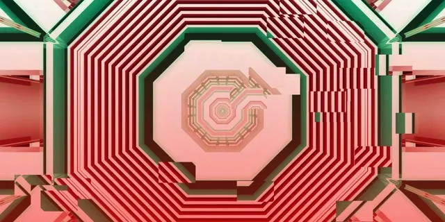 neon tunnel 2:1 univisium 60fps screensaver vj loop pink octagon tunnel