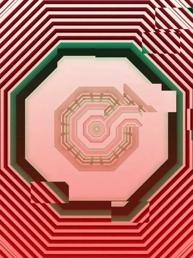 neon tunnel 3:4 ipad portrait 60fps screensaver live wallpaper pink geometric