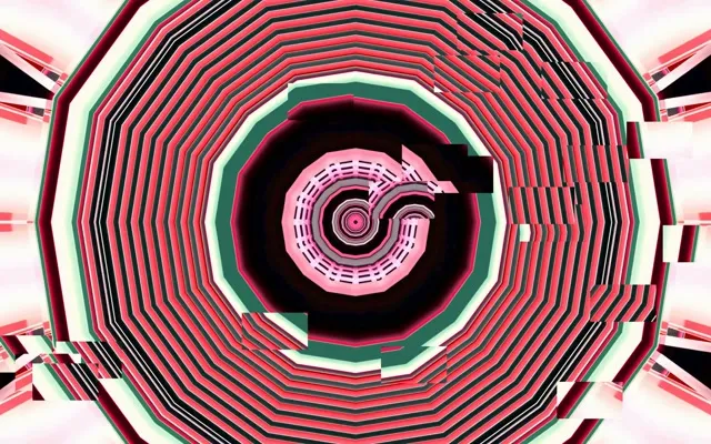 16:10 MacBook neon tunnel 60fps screensaver vj animation pink nested circles