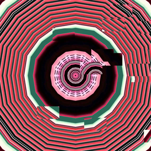 1:1 Square neon tunnel 60fps screensaver vj animation pink mandala spiral