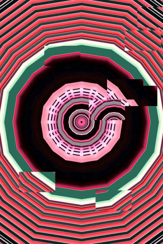 2:3 Photo Portrait neon tunnel 60fps screensaver motion background pink vortex