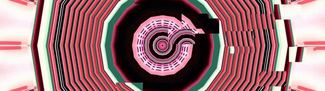 32:9 Super Ultrawide neon tunnel 60fps screensaver vj loop pink geometric tunnel