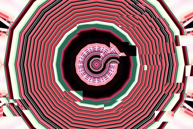 3:2 Surface neon tunnel 60fps screensaver vj loop pink pulsating vortex tunnel