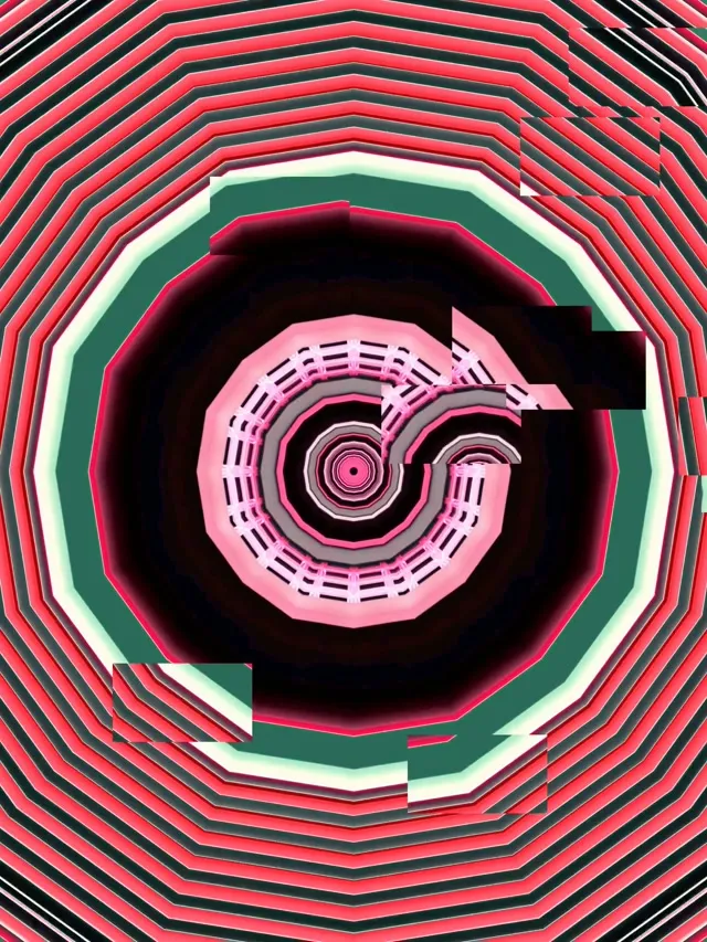 3:4 iPad Portrait neon tunnel 60fps screensaver vj animation pink nested spirals